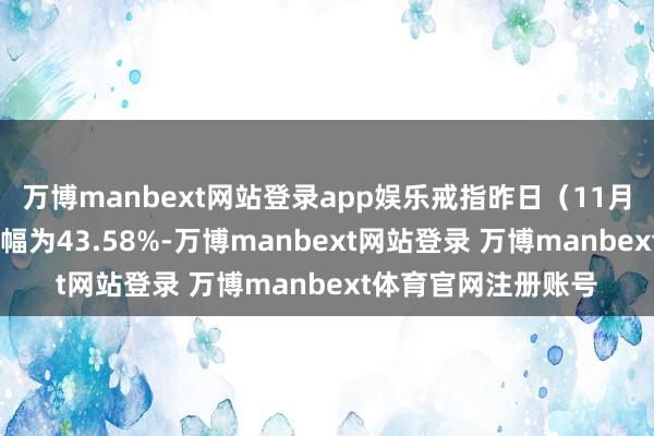 万博manbext网站登录app娱乐戒指昨日（11月12日）累计反弹涨幅为43.58%-万博manbext网站登录 万博manbext体育官网注册账号