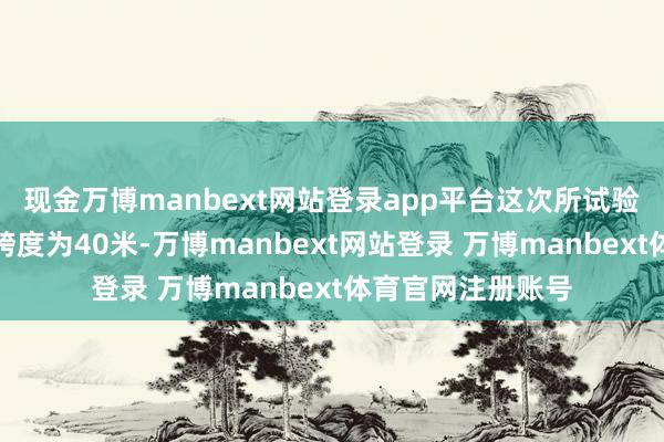 现金万博manbext网站登录app平台这次所试验的第一块钢箱梁跨度为40米-万博manbext网站登录 万博manbext体育官网注册账号